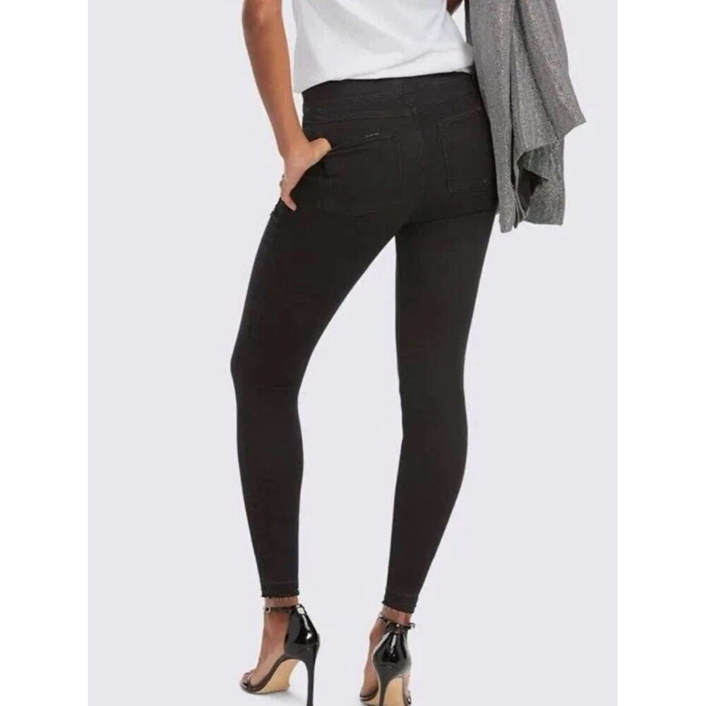 Spanx Black Skinny Leg Denim Jeans Stretchy Sz M
